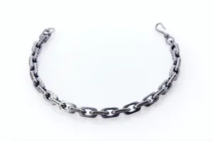 Oxidised Sterling Silver Linked Bracelet