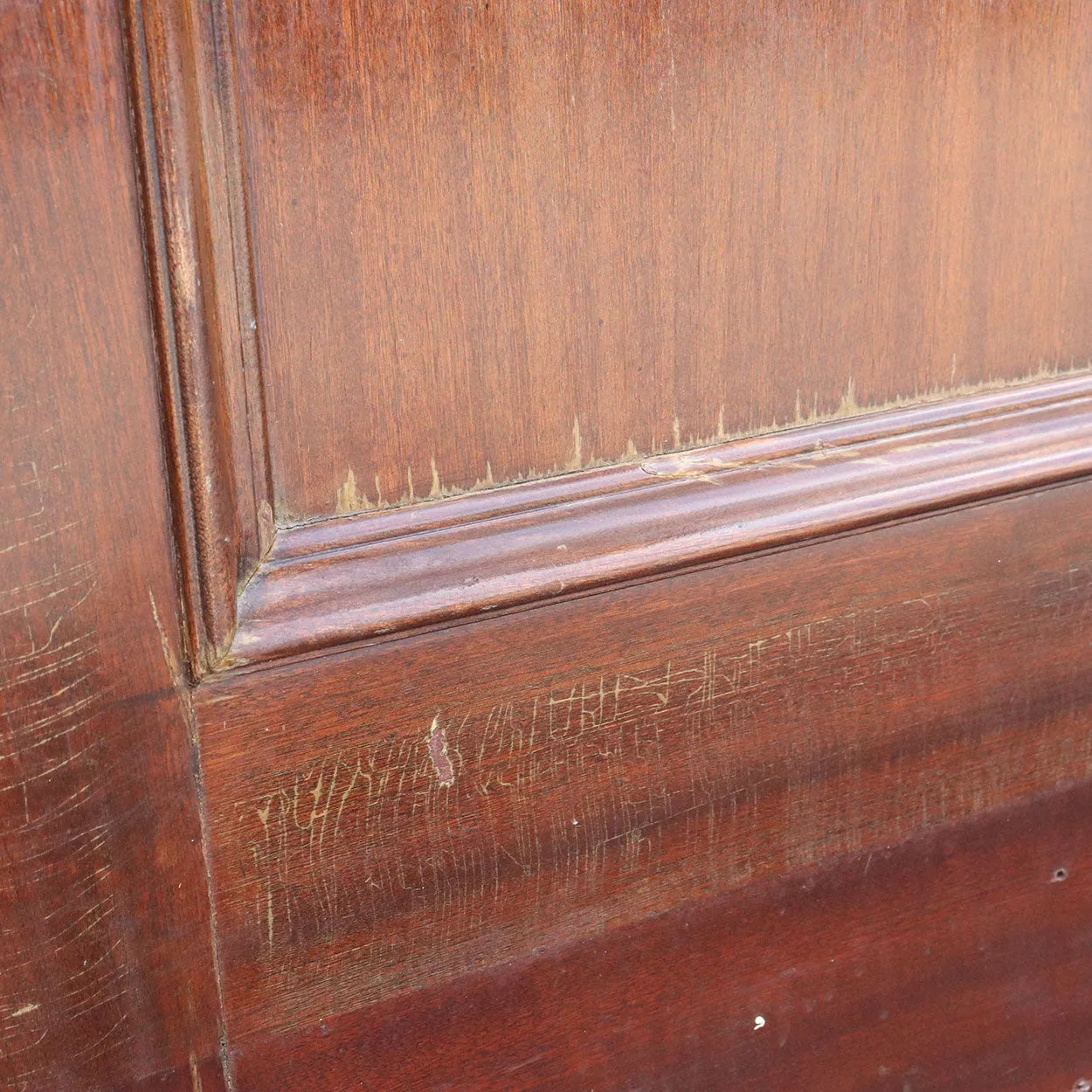 Pair of Vintage Solid Mahogany and Beveled Glass Single Interior Room Divider Doors