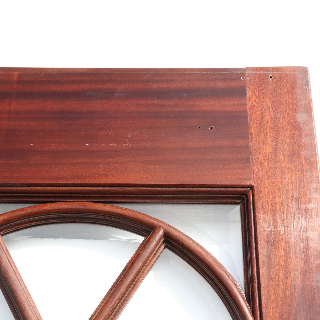 Pair of Vintage Solid Mahogany and Beveled Glass Single Interior Room Divider Doors