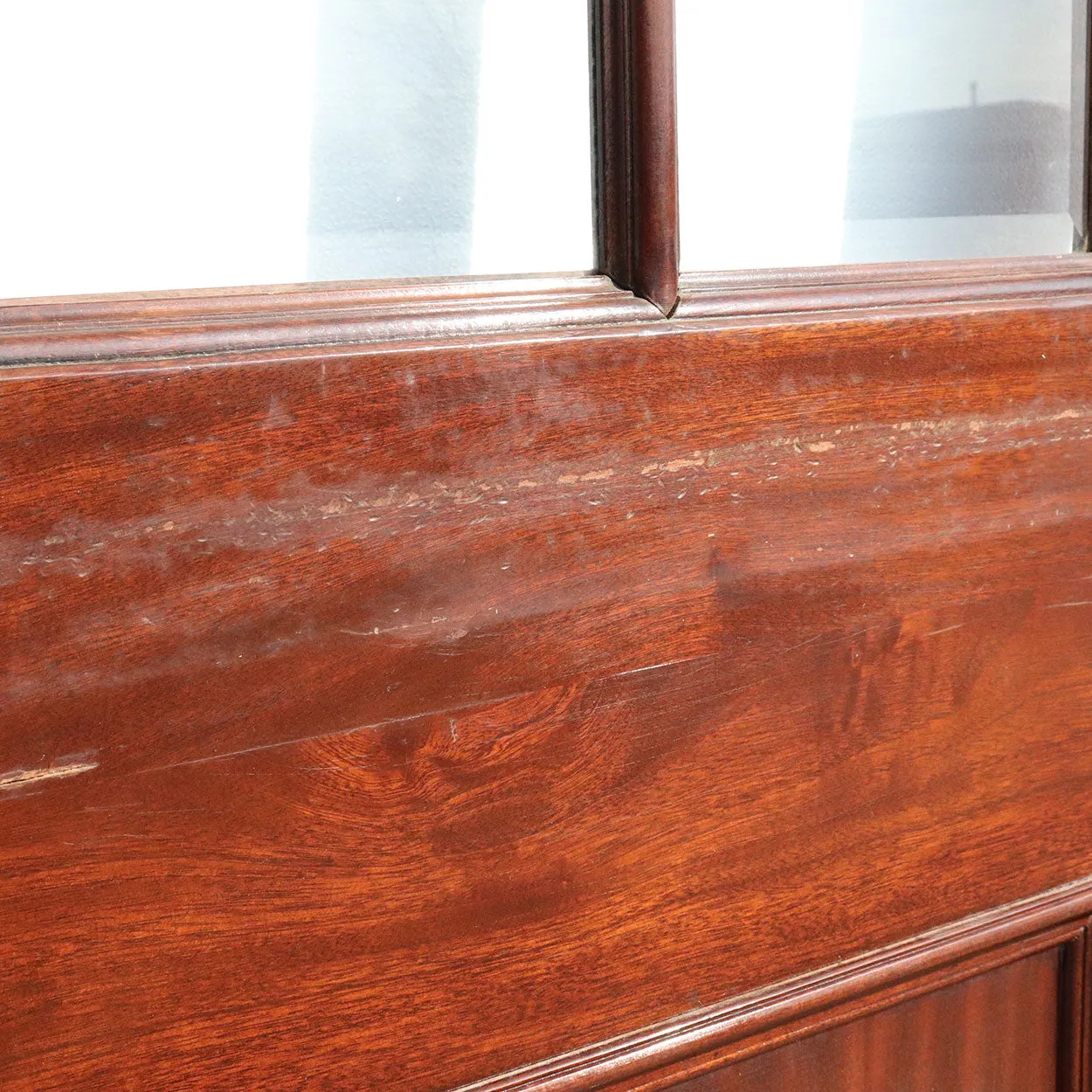 Pair of Vintage Solid Mahogany and Beveled Glass Single Interior Room Divider Doors