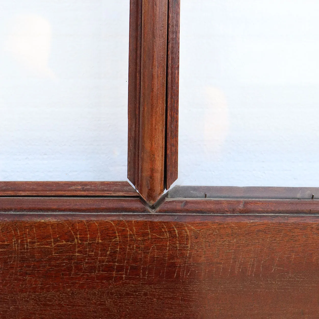 Pair of Vintage Solid Mahogany and Beveled Glass Single Interior Room Divider Doors