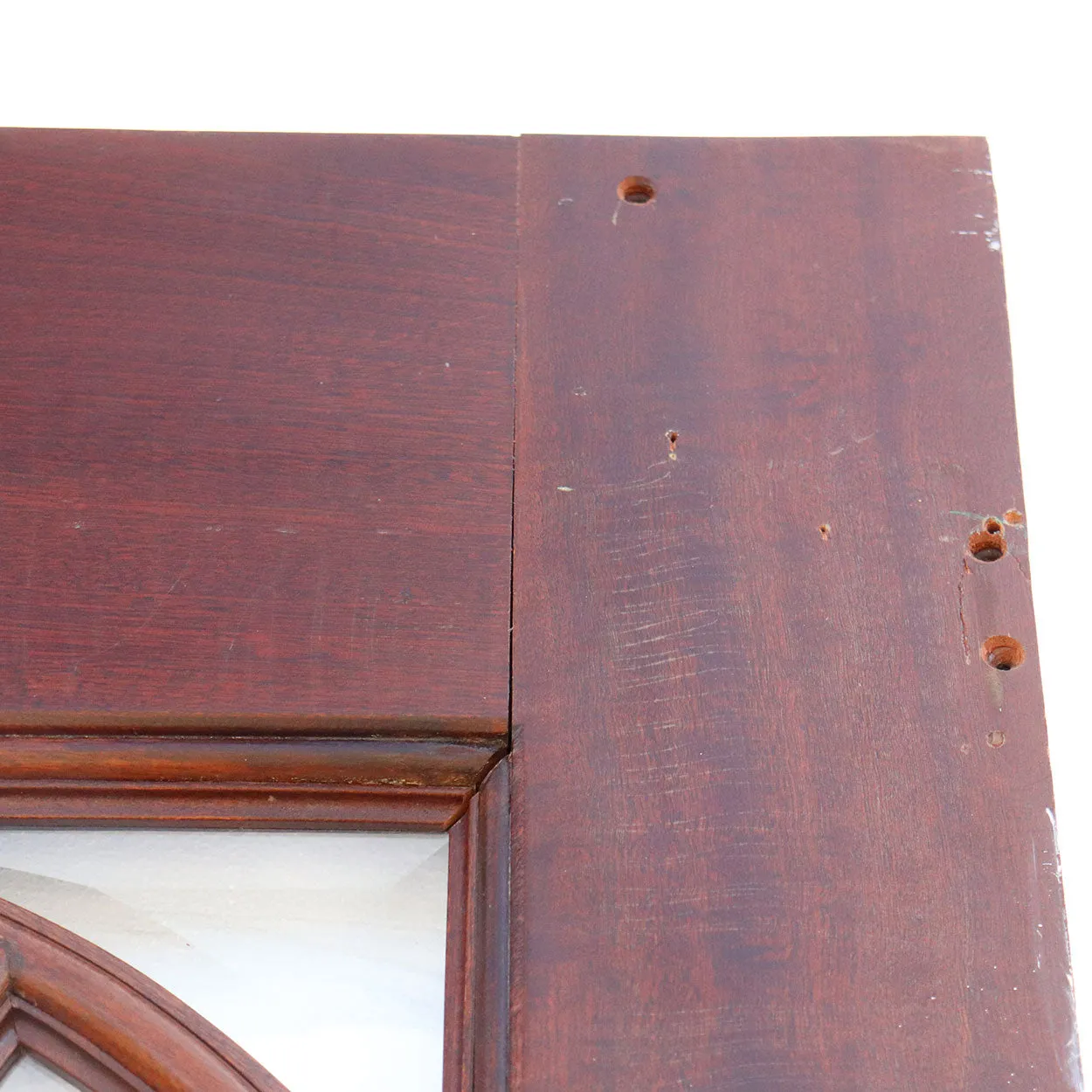 Pair of Vintage Solid Mahogany and Beveled Glass Single Interior Room Divider Doors