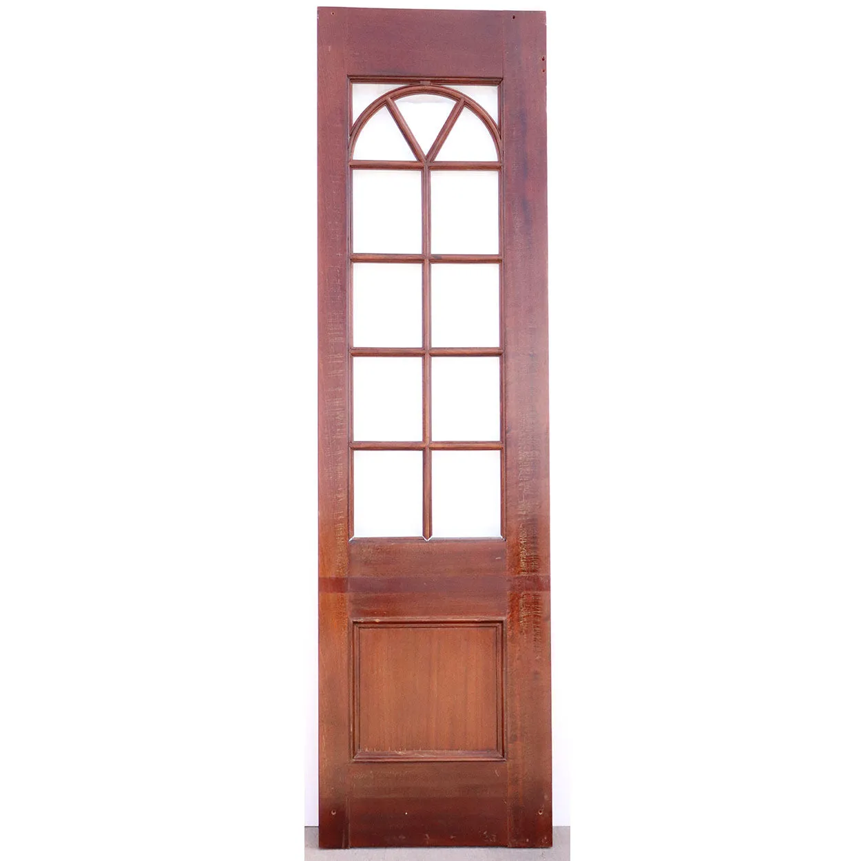 Pair of Vintage Solid Mahogany and Beveled Glass Single Interior Room Divider Doors