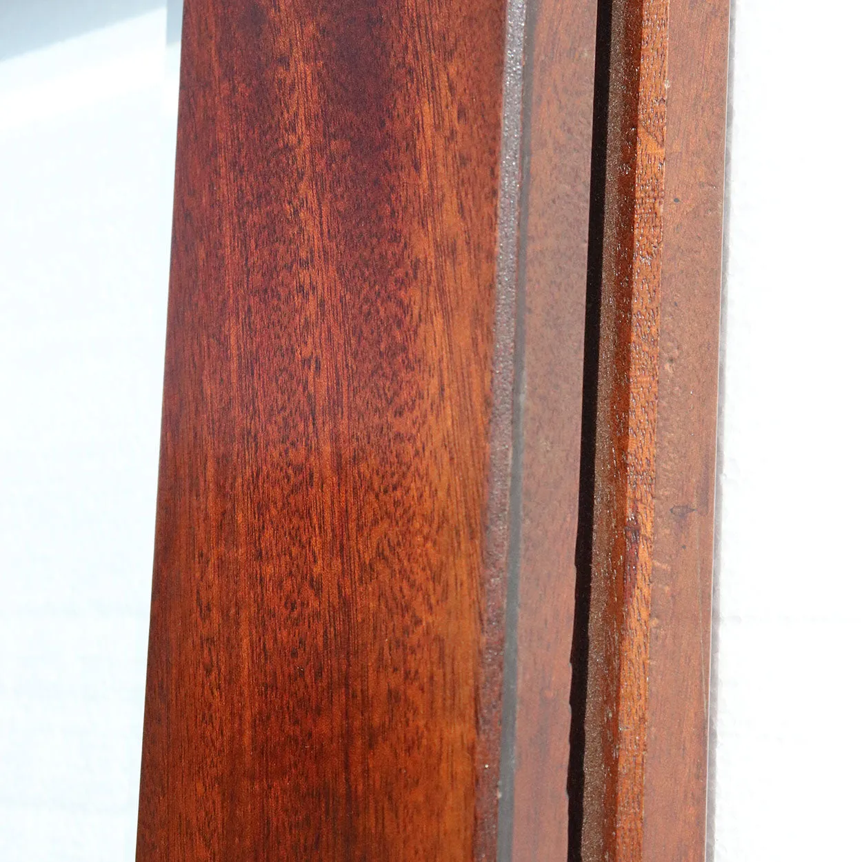 Pair of Vintage Solid Mahogany and Beveled Glass Single Interior Room Divider Doors