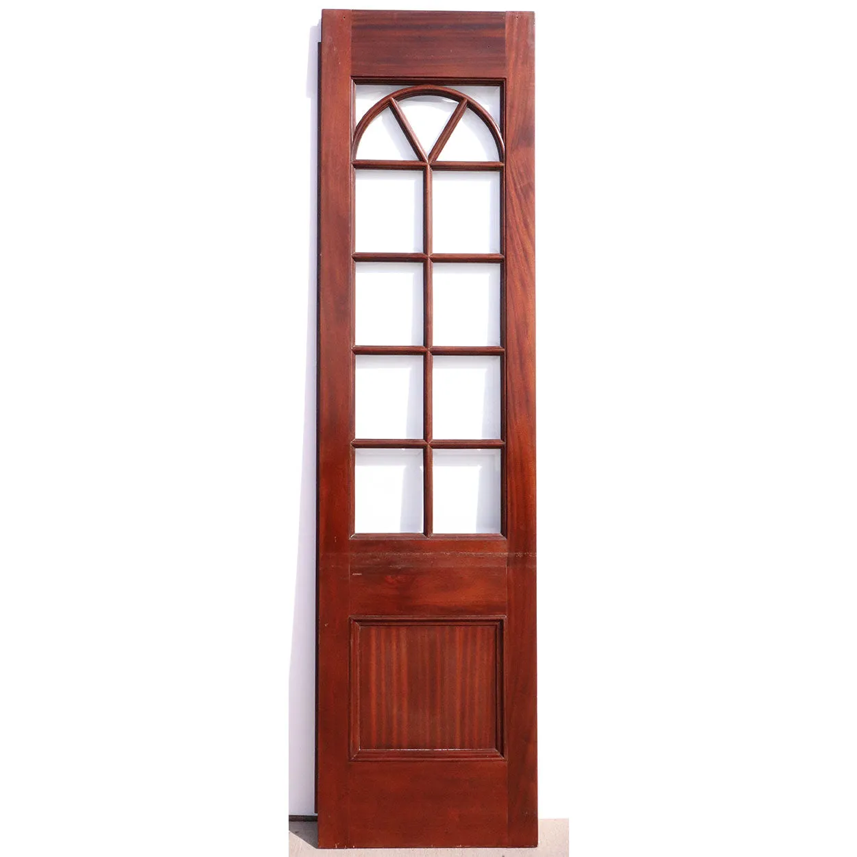 Pair of Vintage Solid Mahogany and Beveled Glass Single Interior Room Divider Doors