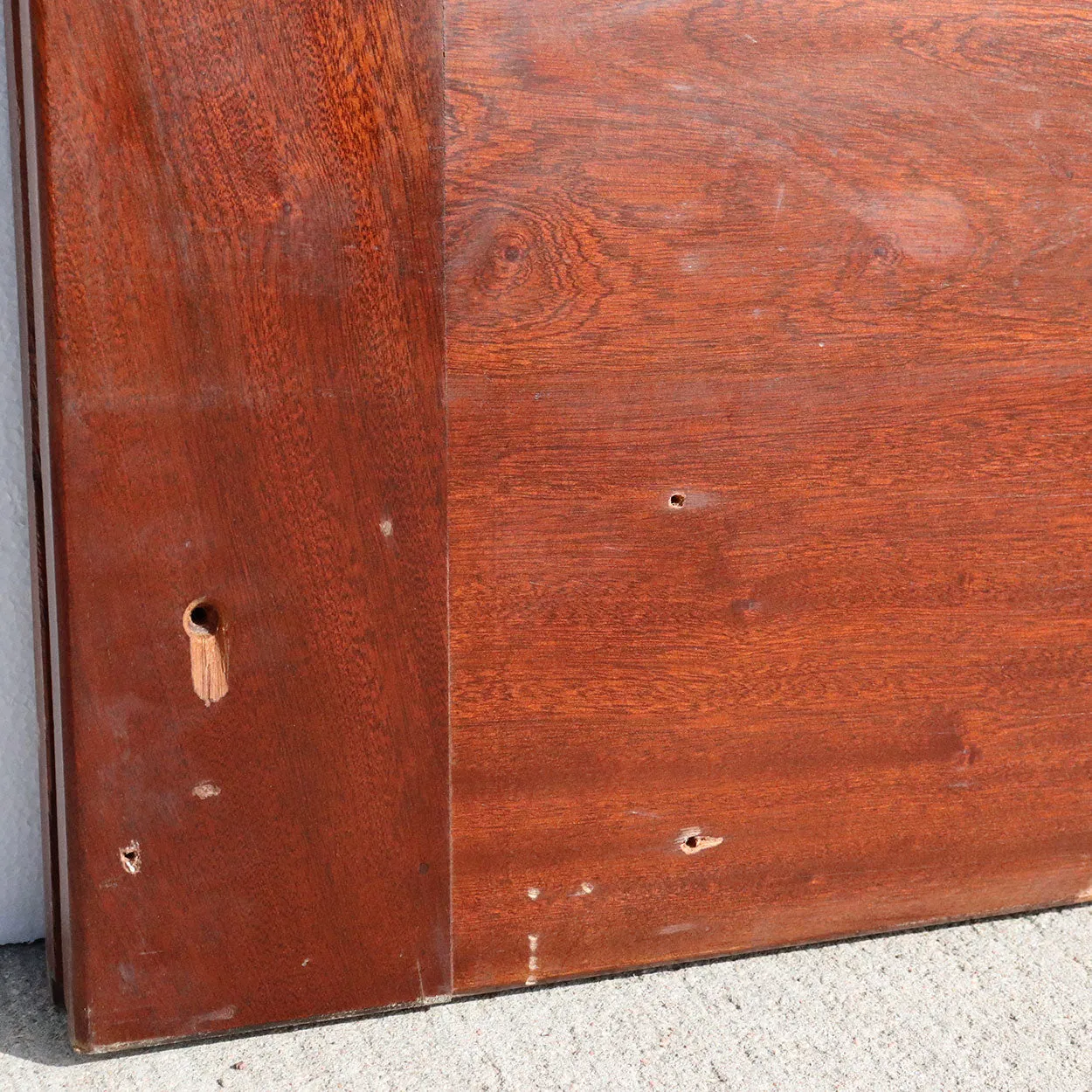 Pair of Vintage Solid Mahogany and Beveled Glass Single Interior Room Divider Doors
