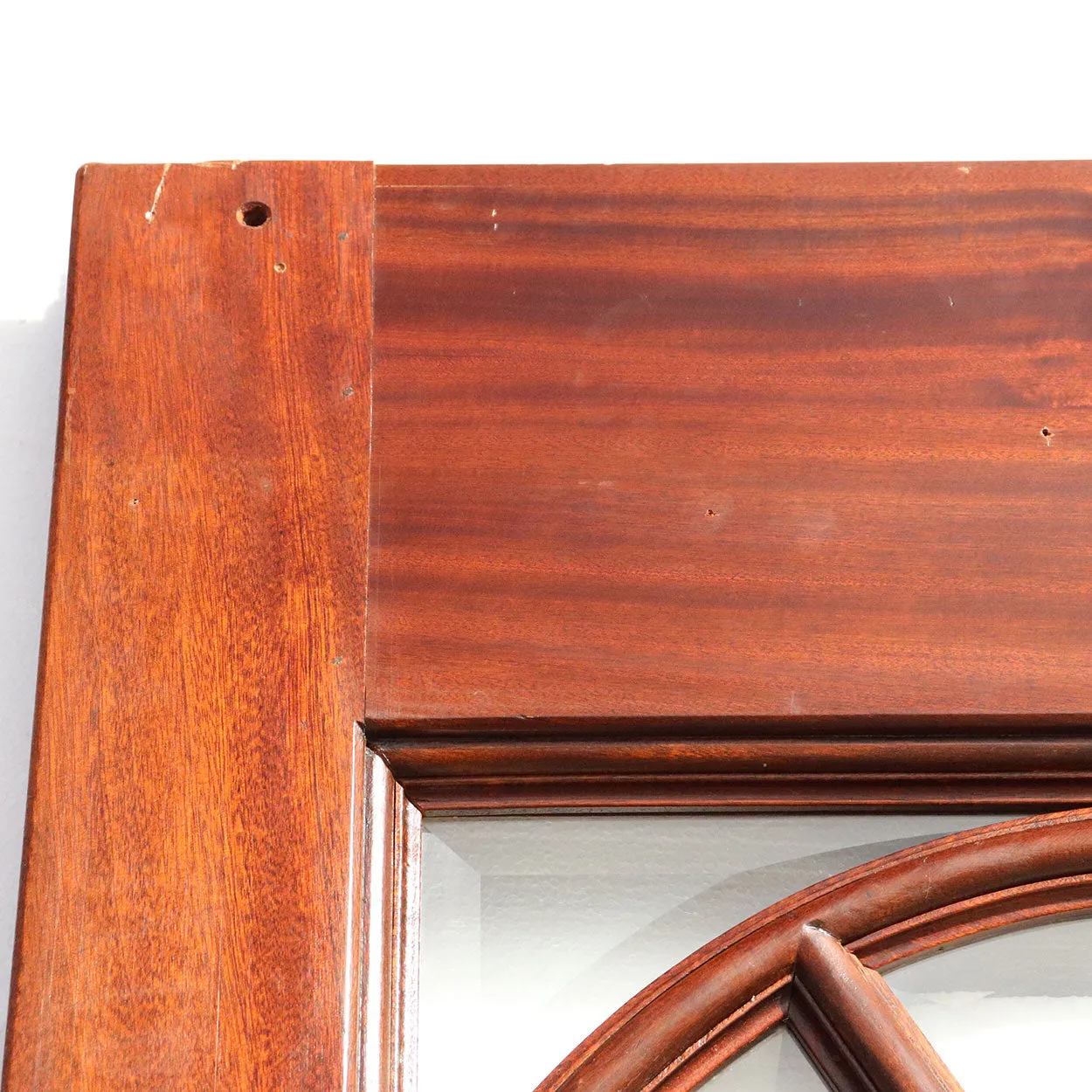 Pair of Vintage Solid Mahogany and Beveled Glass Single Interior Room Divider Doors