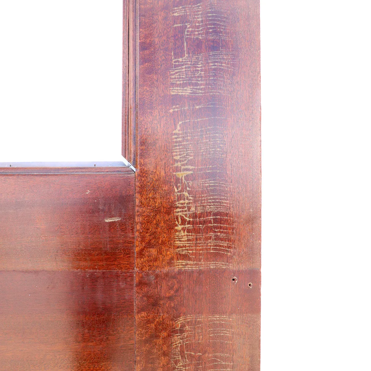 Pair of Vintage Solid Mahogany and Beveled Glass Single Interior Room Divider Doors