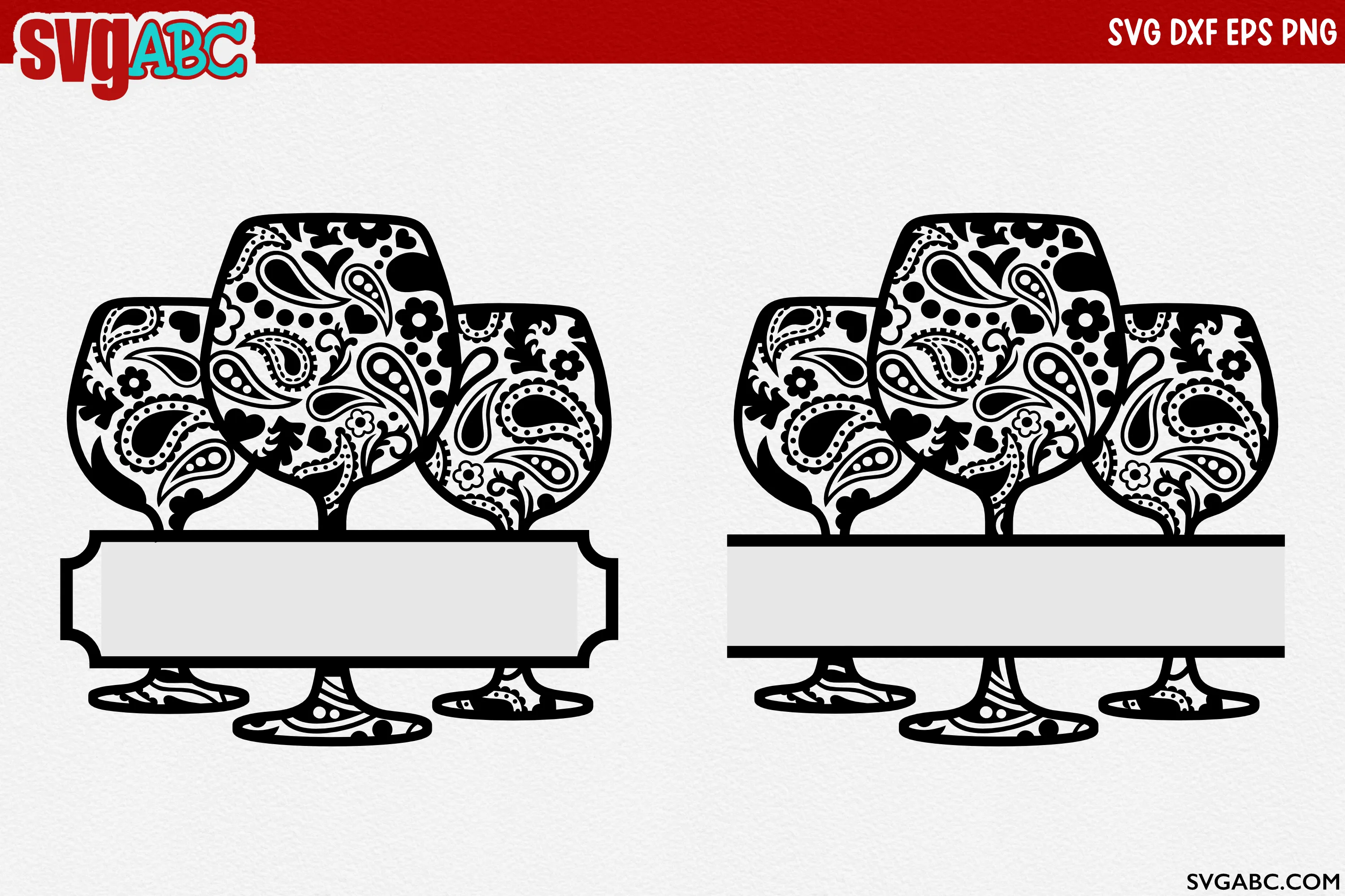 Paisley Wine Glasses