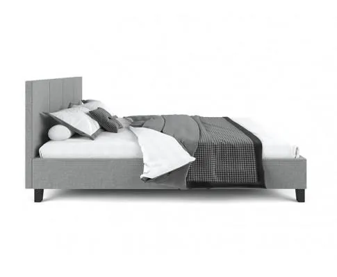 Pale Fabric Bed Frame - Grey