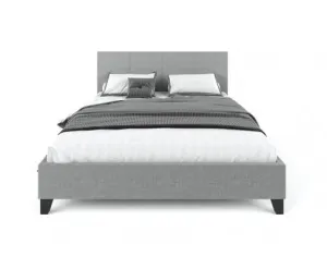 Pale Fabric Bed Frame - Grey