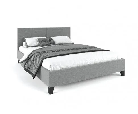 Pale Fabric Bed Frame - Grey