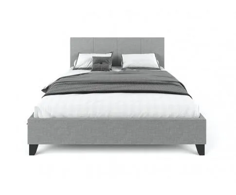 Pale Fabric Bed Frame - Grey