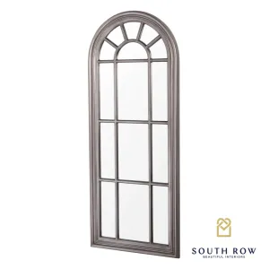 Palladian Window Mirror Large Antique Silver
