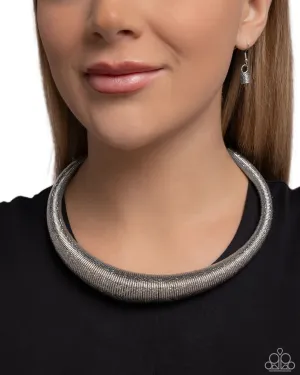 Paparazzi Subtle Selfie - Silver Necklace