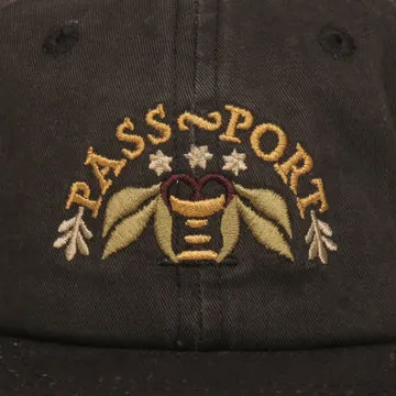 Pass~Port Arched 6 Panel Cap - Black