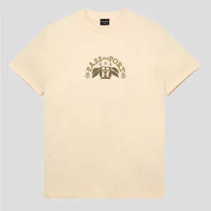 Pass~Port Arched Embroidery Tee - Natural