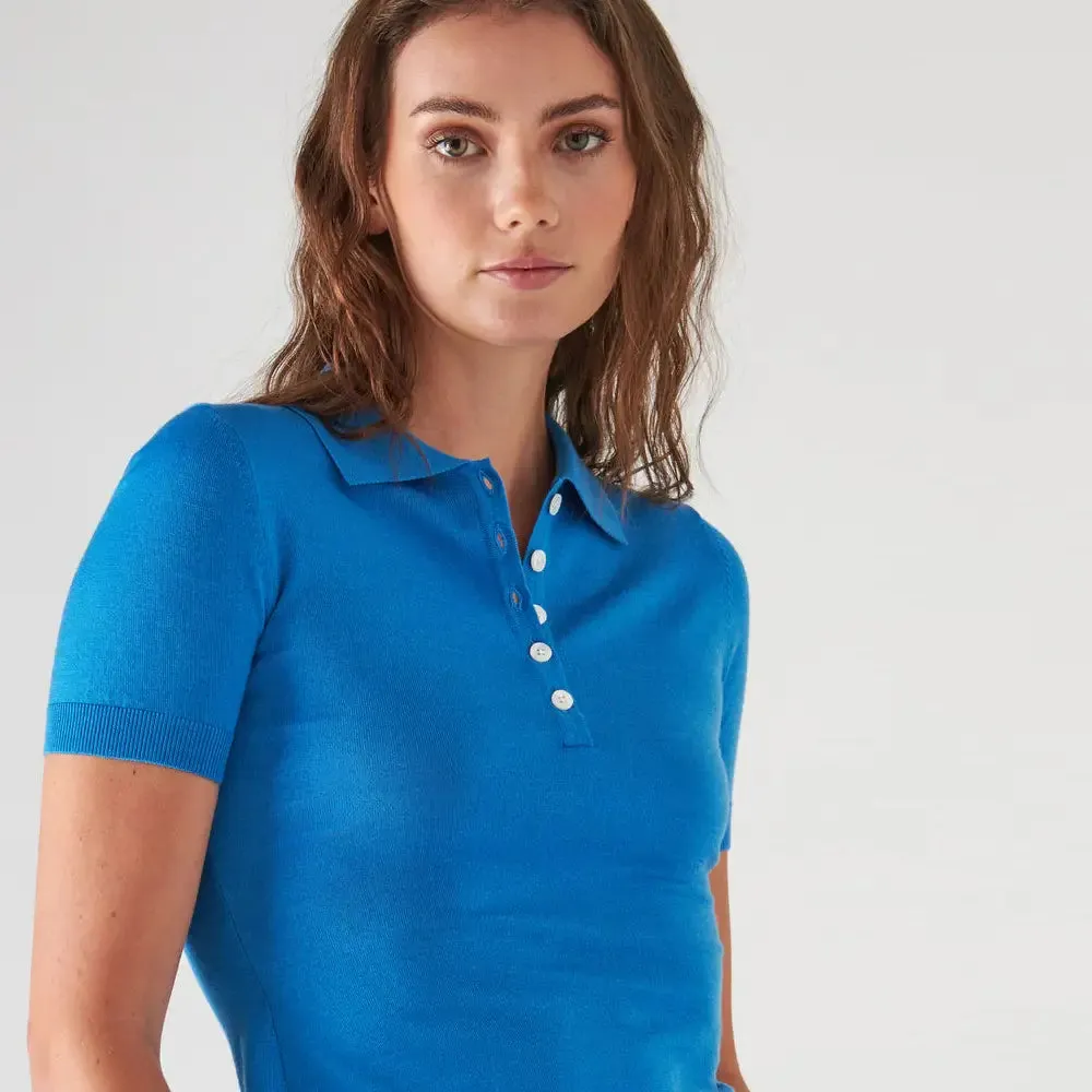 Patrick Assaraf Superfine Merino Lyocell Short Sleeve Polo