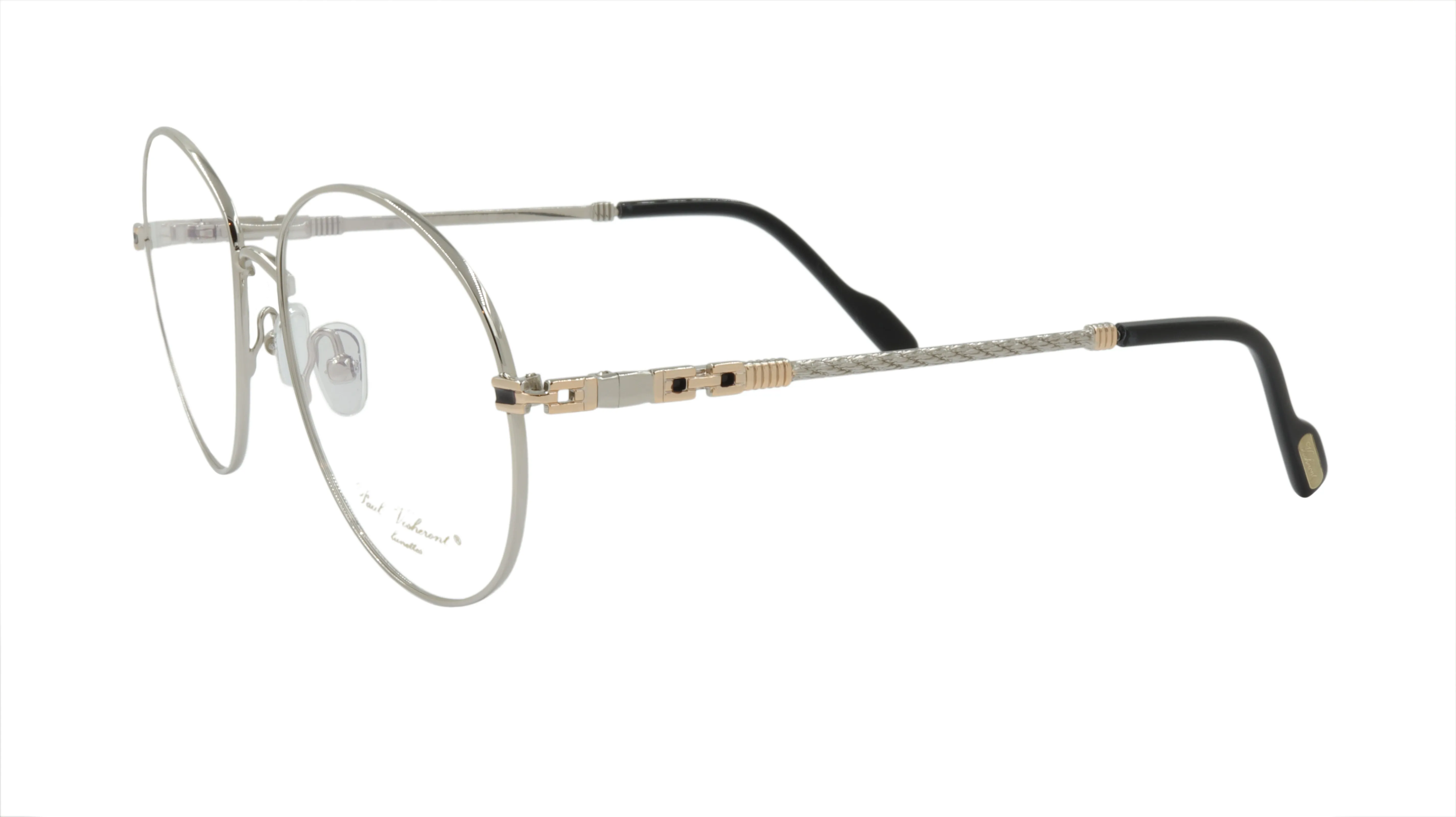 Paul Vosheront Rounded Silver Acetate Optical Frame PV383 C2