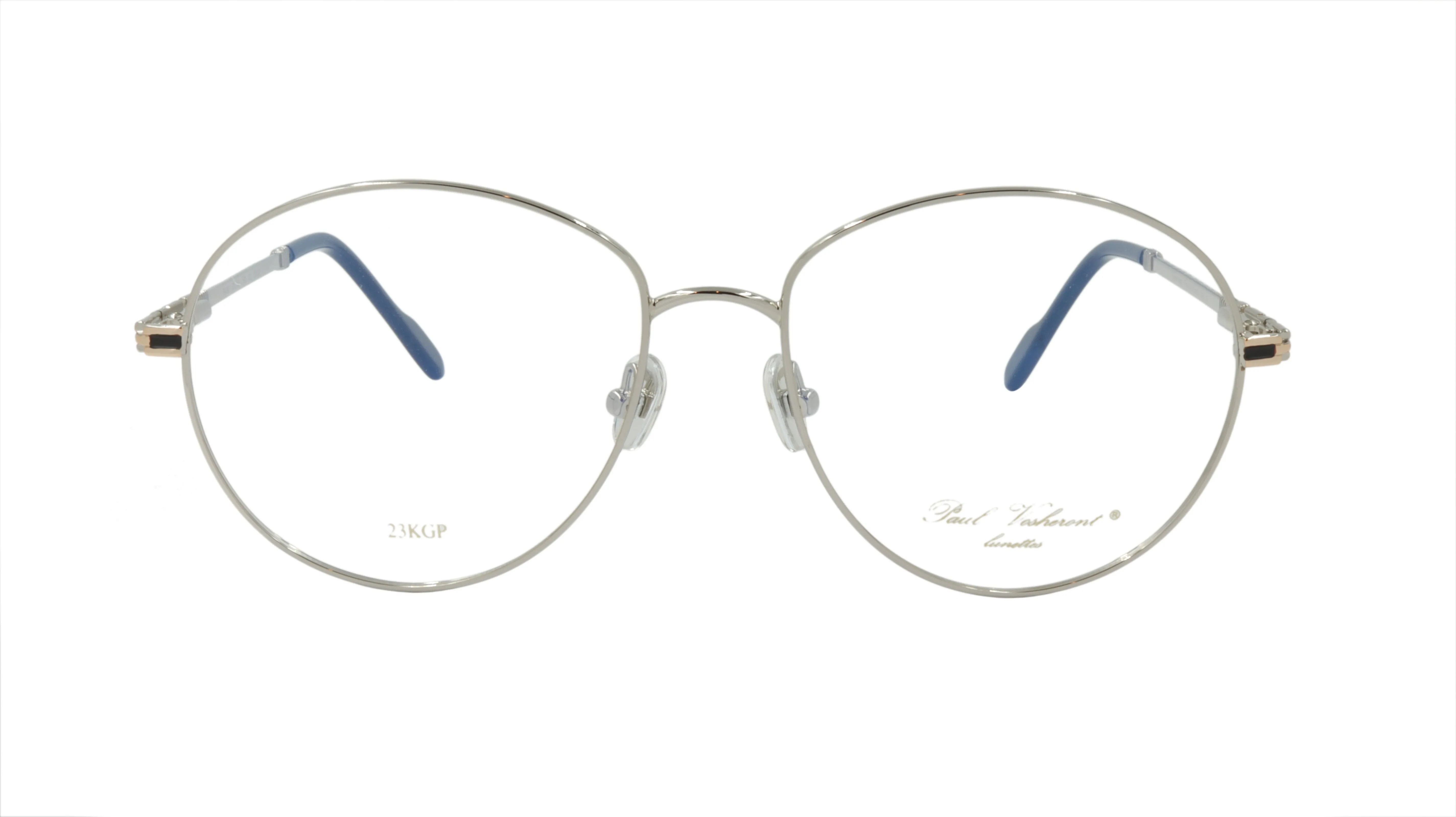 Paul Vosheront Rounded Silver Acetate Optical Frame PV383 C2