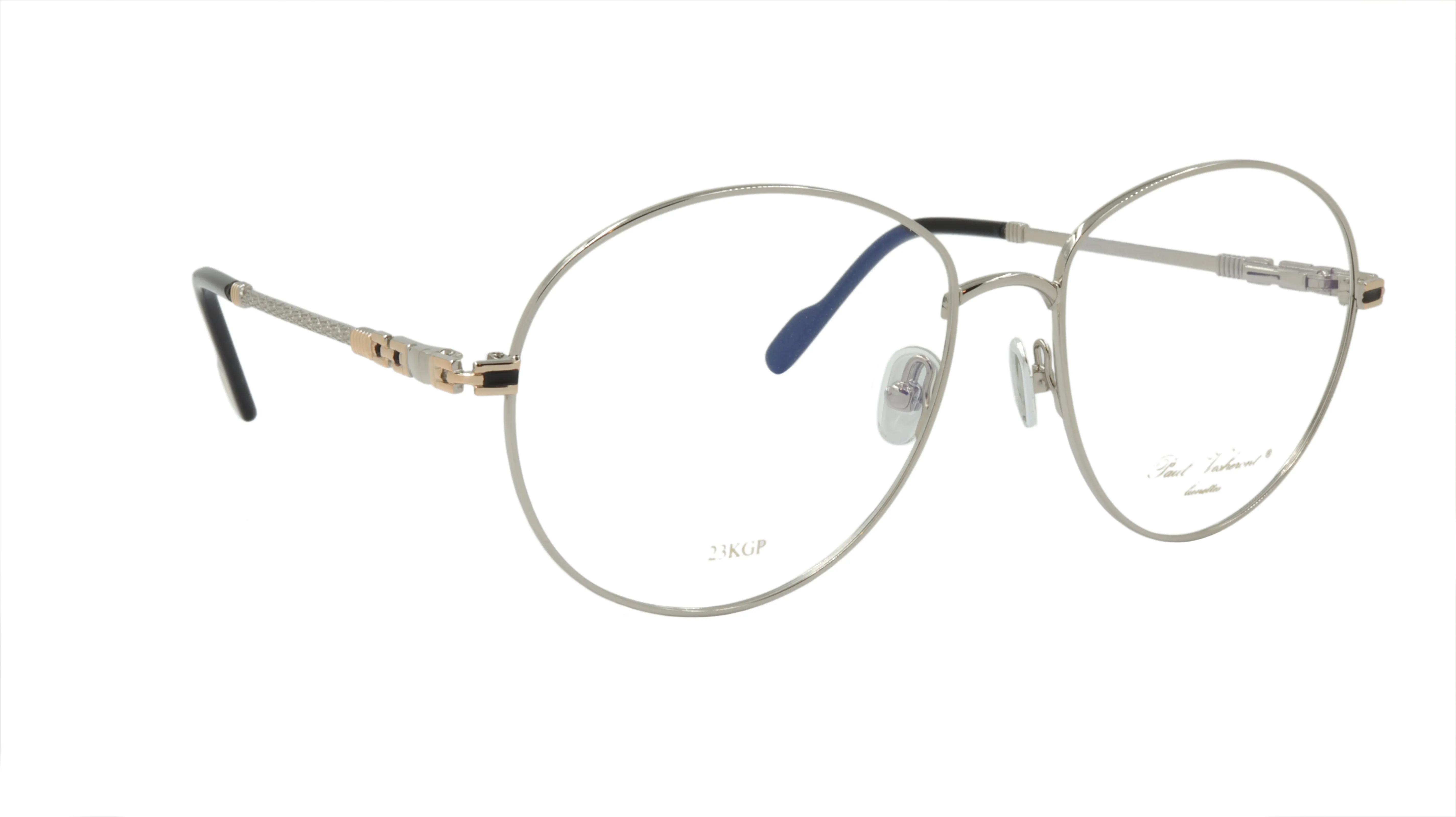 Paul Vosheront Rounded Silver Acetate Optical Frame PV383 C2