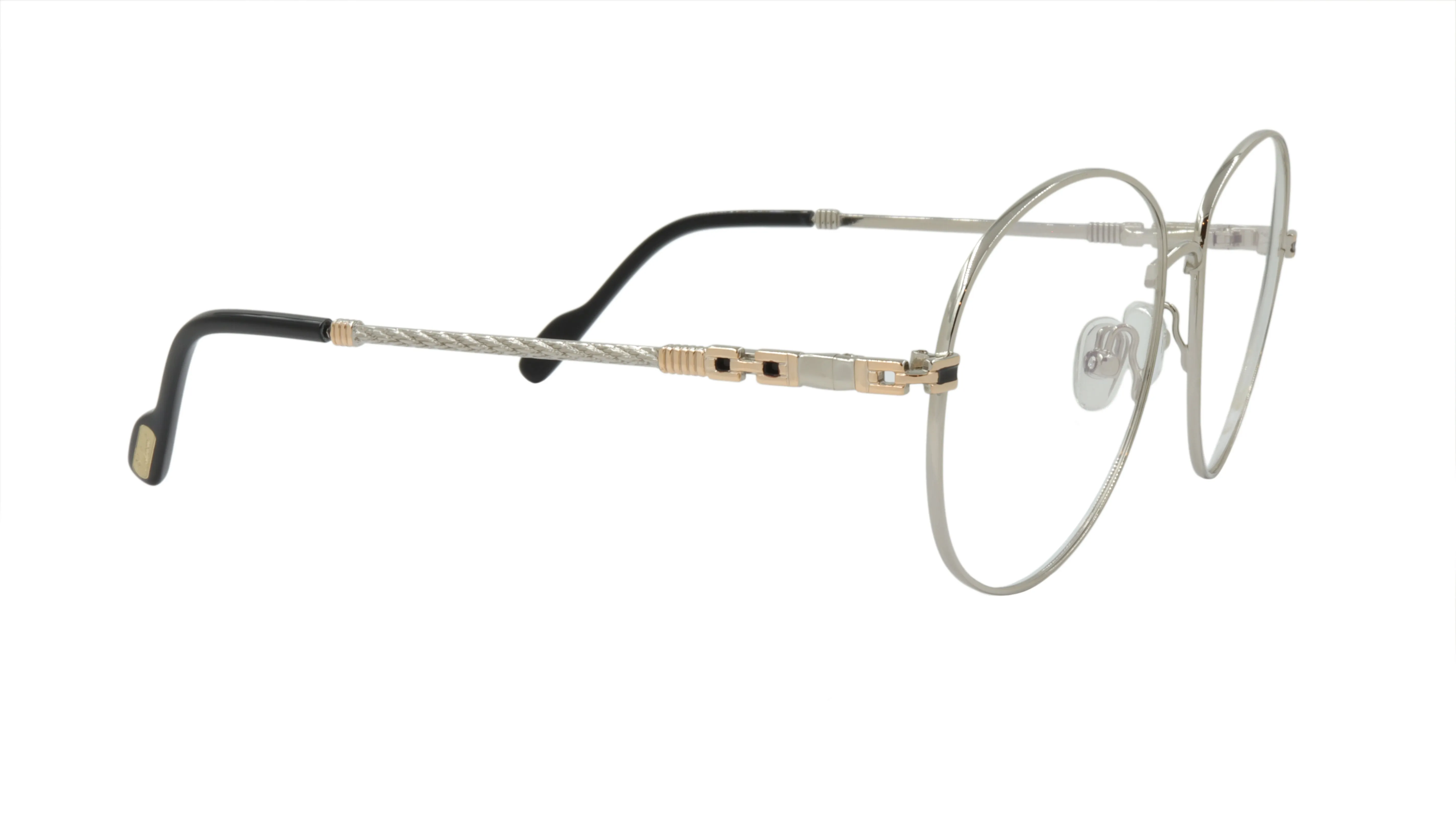 Paul Vosheront Rounded Silver Acetate Optical Frame PV383 C2