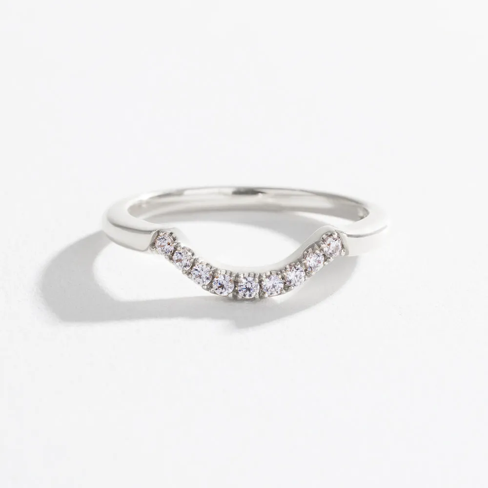 PAVÉ ARC 9 STONE CONTOUR BAND | 14K GOLD & DIAMOND