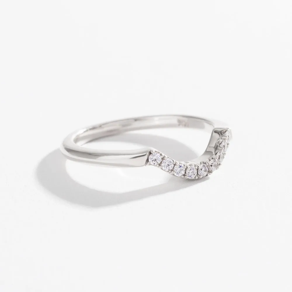 PAVÉ ARC 9 STONE CONTOUR BAND | 14K GOLD & DIAMOND