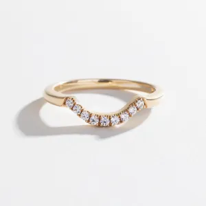 PAVÉ ARC 9 STONE CONTOUR BAND | 14K GOLD & DIAMOND