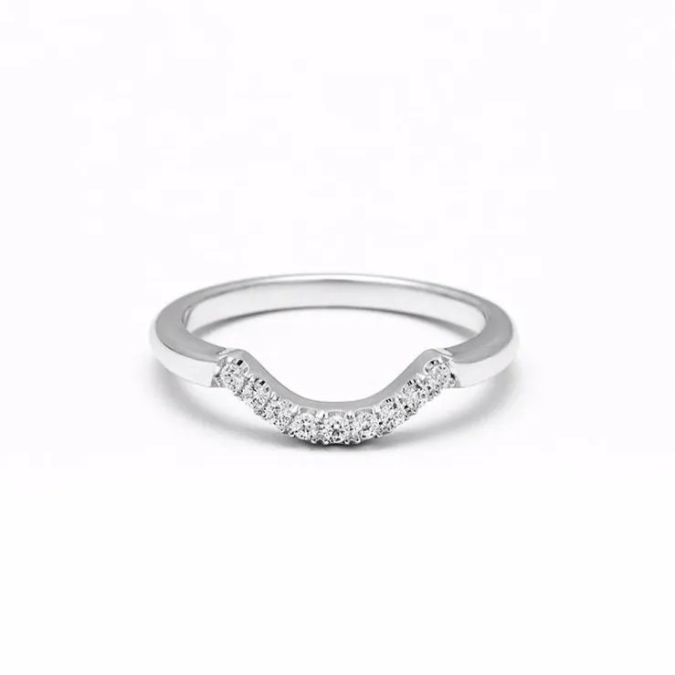 PAVÉ ARC 9 STONE CONTOUR BAND | 14K GOLD & DIAMOND