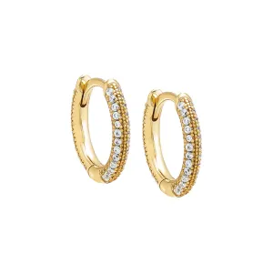 Pavé Rounded Huggie Earring