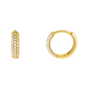 Pavé Thin Huggie Earring
