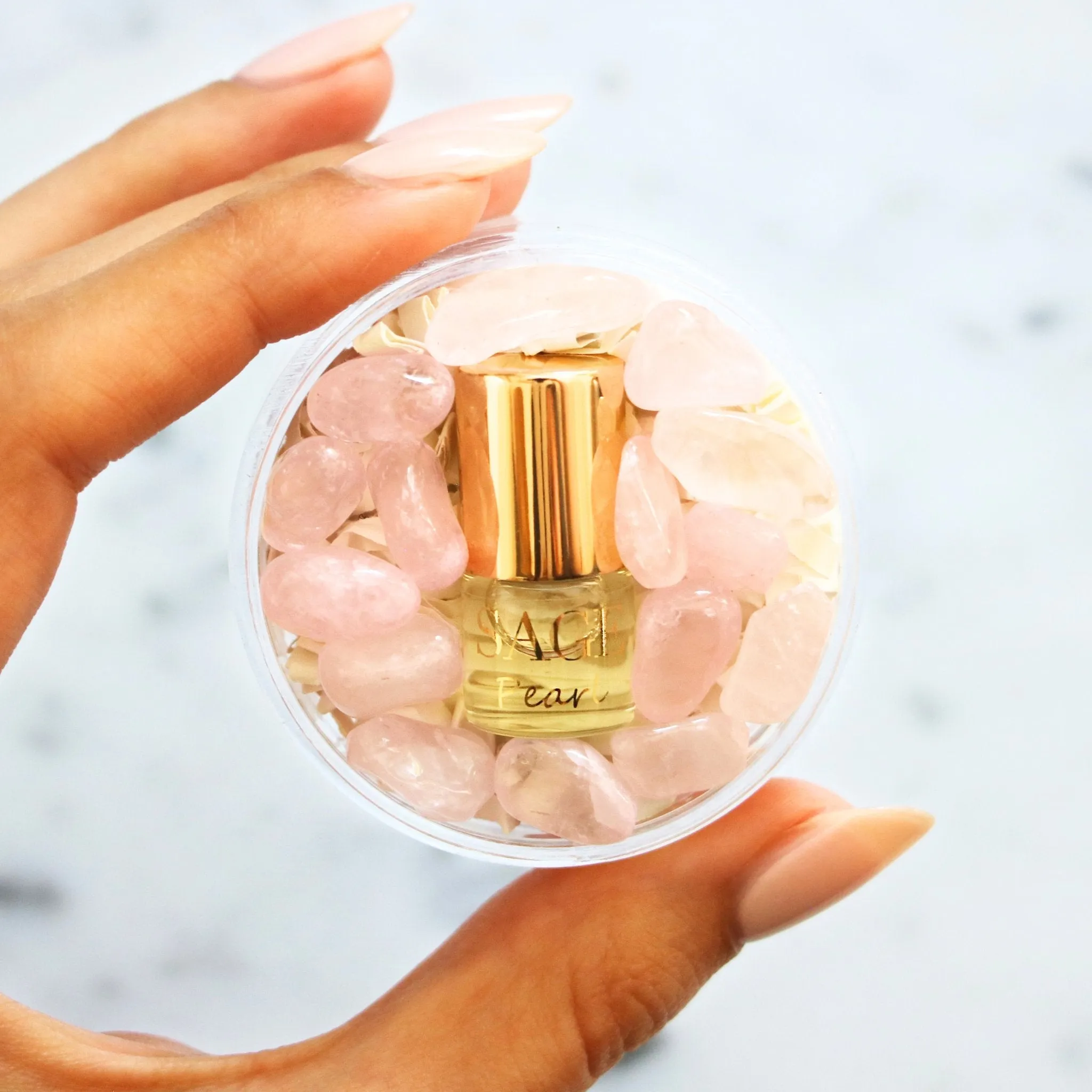 Pearl Perfume Oil Concentrate Mini Rollie with Gemstones by Sage