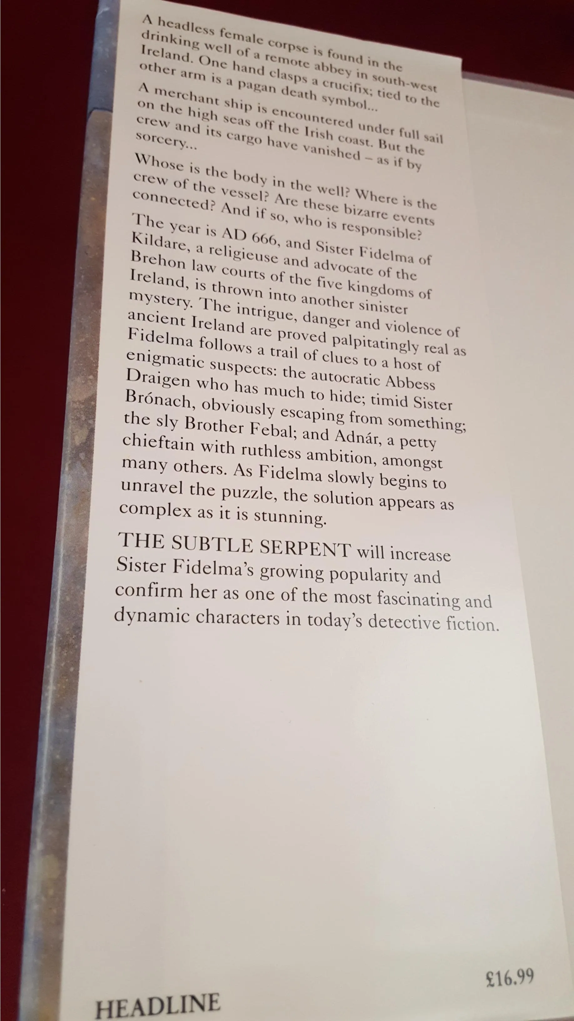 Peter Tremayne - The Subtle Serpent, Headline, 1996, 1st Edition, Inscribed, Signed