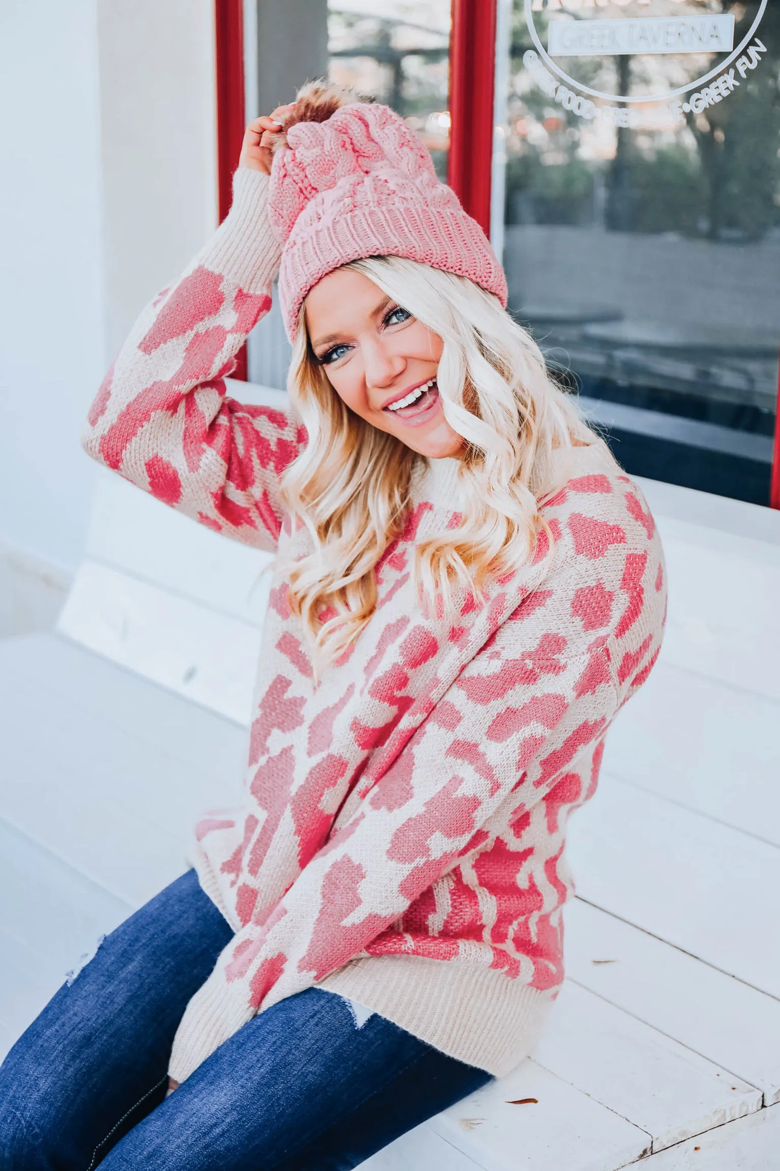 Pink Punch Leopard Sweater S-3X