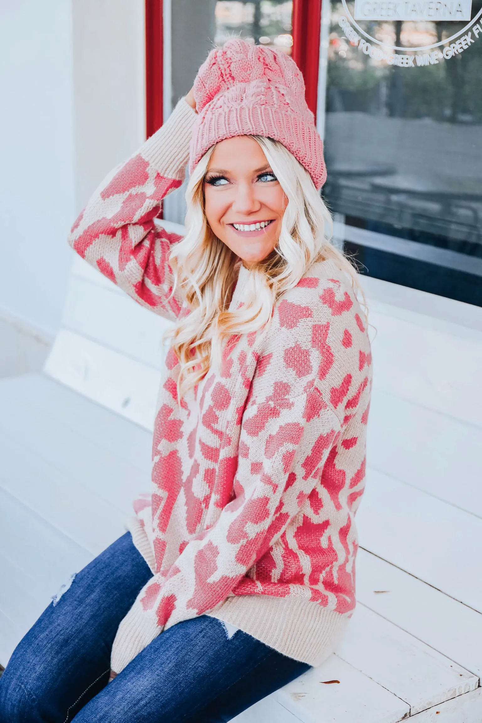 Pink Punch Leopard Sweater S-3X