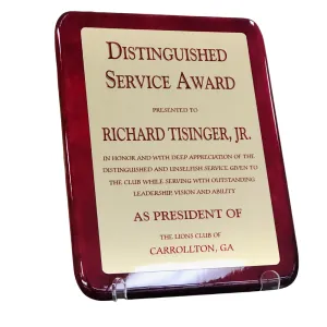 Plaque - Rosewood Rounded Corner