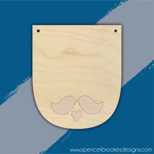 Plywood BLANK Rounded Pennant Flag With Shape - Birds