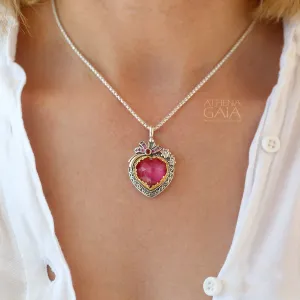 Pop Rocks Ribbon Heart Pendant