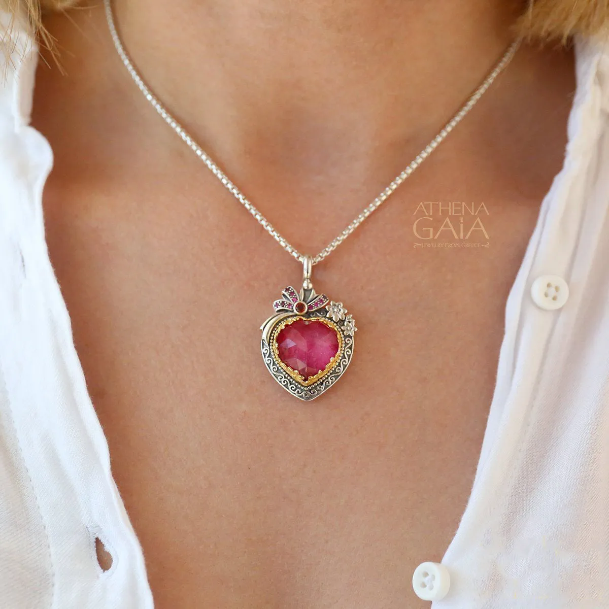 Pop Rocks Ribbon Heart Pendant