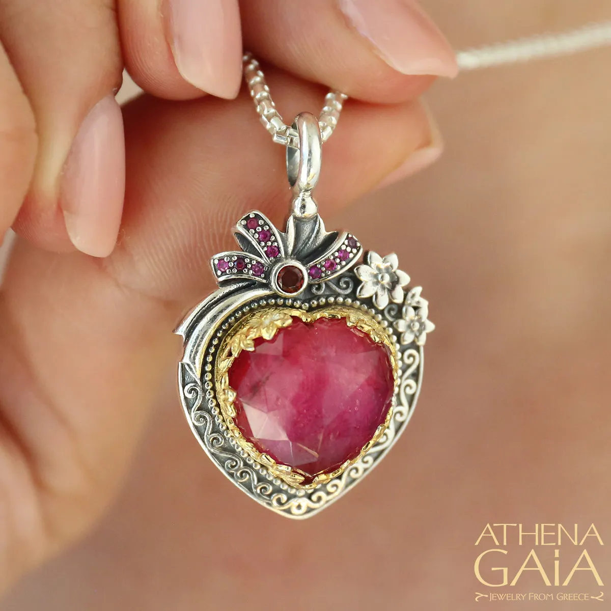 Pop Rocks Ribbon Heart Pendant