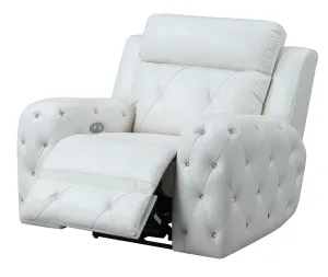 Power Recliner Blanche White