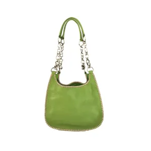 Prada Lime Green Chain Shoulder Bag