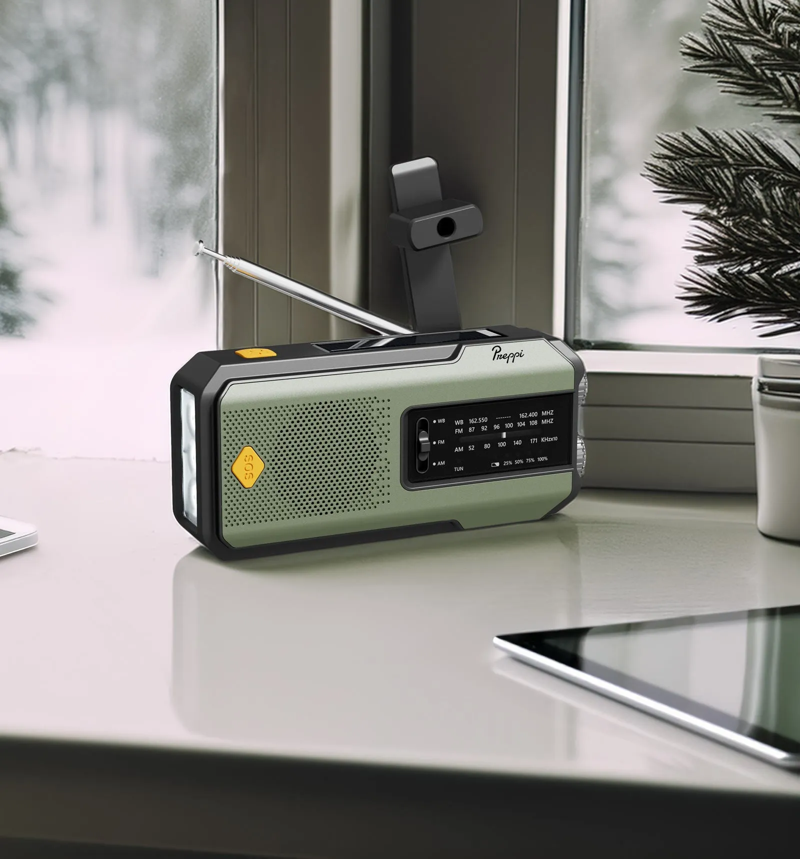 Preppi Solar Phone Charger & Emergency Radio