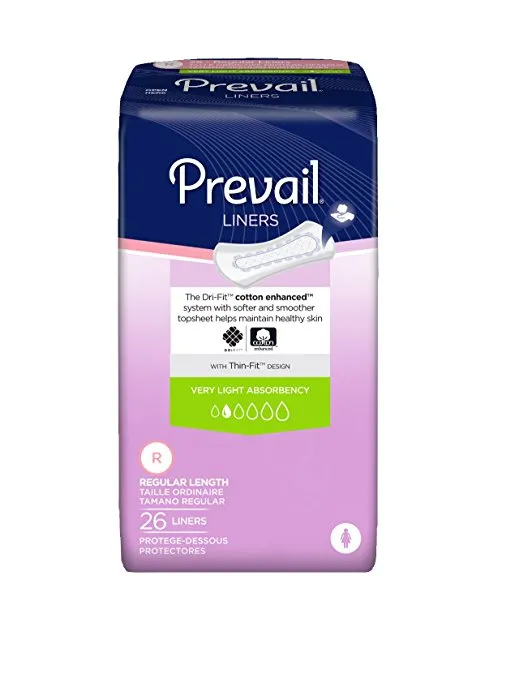 Prevail Thin Pantiliners, 1 Case (12packs of 26)