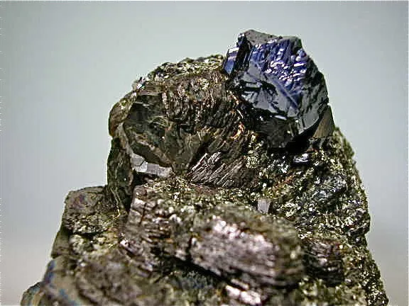 Pyrite on Pyrrhotite with Sphalerite, Trepca Complex, Kosovska Municipality, near Mitrovica, Kosovo Small cabinet 5.5 x 8 x 9cm $300. Mined 2014 Online 10/21 SOLD.