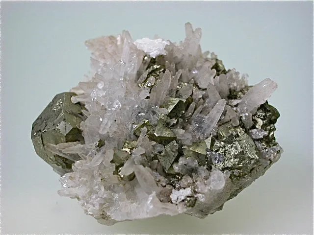 Pyrite on Quartz, 3200 level, Stewart Mine, Butte District, Silver Bow County, Montana 2.5 x 3.5 x 4.5 cm $25. Online August 1 SOLD
