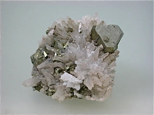 Pyrite on Quartz, 3200 level, Stewart Mine, Butte District, Silver Bow County, Montana 2.5 x 3.5 x 4.5 cm $25. Online August 1 SOLD