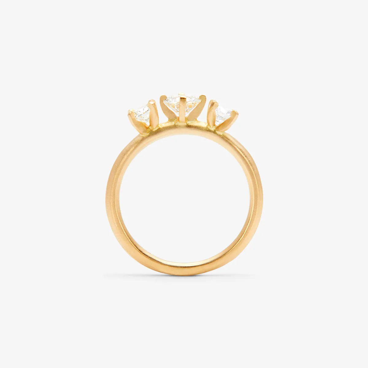 Queen White Diamond Trinity Ring | R11721W