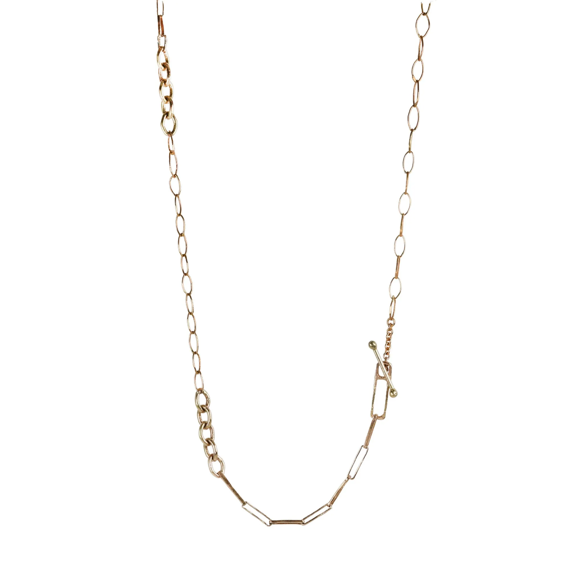 "Harlow" 14 Karat Yellow Gold Mixed-Link Chain Necklace